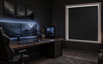 1 ruch, który odcina światło – rolety zaciemniające termiczne w gaming roomie